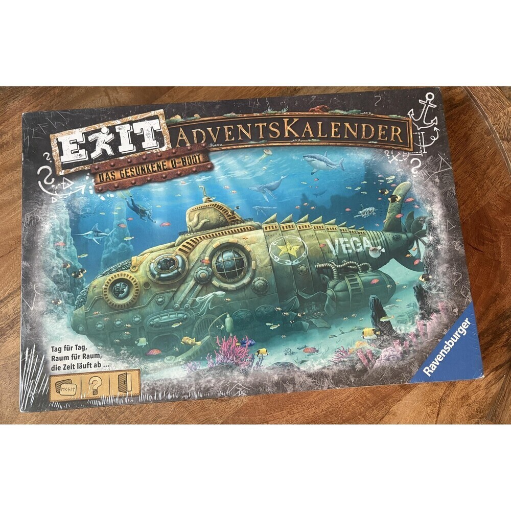 Ravensburger EXIT Adventskalender Das Gesunkene U-Boot Board Game 10+ German New